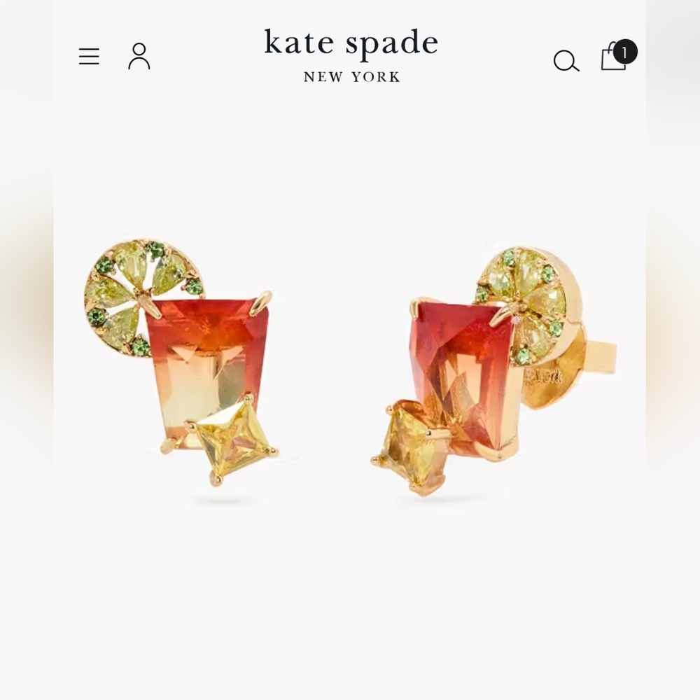 🍹NWT Kate Spade New York Sweet Treasures Cocktail 🍸🍹 Studs